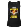 Fully Vaccinated By The Blood Of Jesus Funny Christian Lion Unisex Tank Top