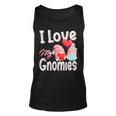 Funny Cute I Love My Gnomies Gnomes & Hearts Valentines Day Unisex Tank Top