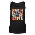 Groovy Surviving Purely Out Of Spite Unisex Tank Top