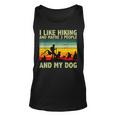 I Like Hiking And Maybe 3 People And My Dog Vintage Dog Love Unisex Tank Top
