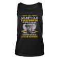 Im A Grumpy Old Paratrooper Flag Veterans Day Gift Unisex Tank Top