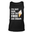 Im Just Here For The Free Ice Cream Funny Cruise 2023 Unisex Tank Top