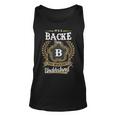 Its A Backe Thing You Wouldnt Understand Shirt Backe Family Crest Coat Of Arm Unisex Tank Top