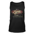 Its A Hine Thing You Wouldnt Understand Personalized Name Gifts With Name Printed Hine Unisex Tank Top