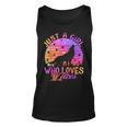 Just A Girl Who Loves Wolves Watercolor Cute Wolf Lover Gift Unisex Tank Top