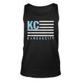 Kc Usa Flag Kansas City Blue & Light Blue Kc Usa Kansas City Tank Top