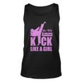 Kick Like A Girl T-Shirt Karate Taekwondo Men Women Tank Top Graphic Print Unisex