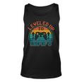 Leveled Up To Dad Of 3 Funny Gaming Daddy Again Vintage Unisex Tank Top