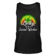 Lucky To Be A Social Worker St Patricks Day Rainbow Gifts Unisex Tank Top