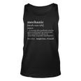 Mechanic Definition Dad Car Guy Garage Fathers Day Gift Unisex Tank Top