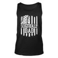 Mens Daddy Fathers Day Proud Softball Dad American Flag Ball Dad Unisex Tank Top