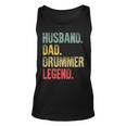 Mens Funny Vintage Gift Husband Dad Drummer Legend Retro Unisex Tank Top