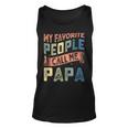 Mens My Favorite People Call Me Papa Vintage Funny Dad Father V2 Men Women Tank Top Graphic Print Unisex