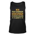 Museumsbegleiter Unisex TankTop, Lustiges Jobtitel Design