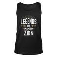 Personalisiertes Unisex TankTop Legends are named Zion, Ideal für Gedenktage