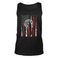 Proud Baseball Dad American Flag Fathers Day Unisex Tank Top