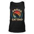 Proud Best Cat Dad Funny Cat Father Vintage Sunset Unisex Tank Top
