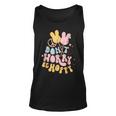Retro Groovy Easter Bunny Happy Easter Dont Worry Be Hoppy Unisex Tank Top