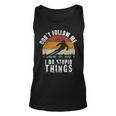 Vintage Dont Follow Me I Do Stupid Things Cool Skiing Gift Unisex Tank Top