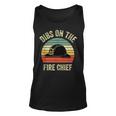 Vintage Retro Sunset Fire Fighters Dibs On The Fire Chief Unisex Tank Top