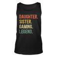 Vintage Tochter Schwester Gaming Legend Unisex TankTop, Retro Gamer Girl Design