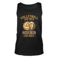 Volleyball Und Bier Darum Bin Ich Hier Volleyballer Lustig Tank Top