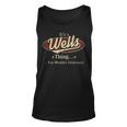 Wells Personalized Name Gifts Name Print S With Name Wells Unisex Tank Top