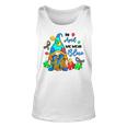 In April We Wear Blue Gnome Autism Awareness Month Unisex Tank Top