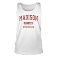 Madison Wisconsin Wi Vintage Athletic Sports Design Unisex Tank Top
