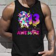 13 Year Old Unicorn Dabbing 13Th Birthday Girl Unicorn Party Unisex Tank Top Gifts for Him
