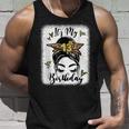 13Th Birthday Decorations Girl Messy Bun 13 Years Old Bday Unisex Tank Top Gifts for Him