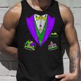 Funny Tuxedo Mardi Gras Suit Vest Party Festival Costume  Unisex Tank Top