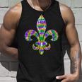 Fleur De Lis Mardi Gras Carnival Symbol New Orlean Tie Dye  Unisex Tank Top