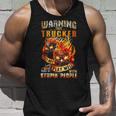 Warning This Trucker Does Not Play Well With Stupid People Unisex Tank Top