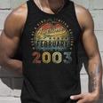 20Th Birthday Gift Awesome Since February 2003 20 Year Old Unisex Tank Top Gifts for Him