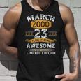 23 Geburtstag Geschenke Mann Frau Jahrgang März 2000 Tank Top Geschenke für Ihn