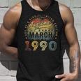 33 Year Old Awesome Since March 1990 33Rd Birthday Unisex Tank Top Gifts for Him