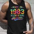 40 Year Old Made In 1983 Vintage 40Th Birthday Tie Dye Tank Top Gifts for Him