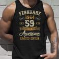 59 Years Old Gifts Vintage February 1964 59Th Birthday Unisex Tank Top Gifts for Him