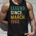 60 Years Old Gifts Legend Since March 1963 60Th Birthday V2 Unisex Tank Top Gifts for Him