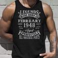 75 Years Old Gifts Legends Born In February 1948 75Th Bday V2 Unisex Tank Top Gifts for Him