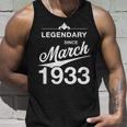 90 Geburtstag 90 Jahre Alt Legendär Seit März 1933 V6 Tank Top Geschenke für Ihn