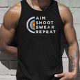 Aim Shoot Swear Repeat Archery Costume Archer Gift Archery Men Women Tank Top Graphic Print Unisex Gifts for Him