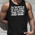 All This Mouth Do Is Talk Back Drink Caffeine On Back Unisex Tank Top Gifts for Him