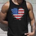 America Love Flag Usa Heart 4Th Of July American Proud Girl Unisex Tank Top Gifts for Him