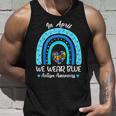 In April We Wear Blue Autism Awareness Month Puzzle Rainbow Tank Top Gifts for Him
