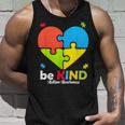 Autism Awareness- Be Kind Puzzle Heart Kindness Unisex Tank Top Gifts for Him