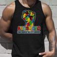 Autism Dad His Fight Is My Fight Puzzle Fist Unisex Tank Top Gifts for Him