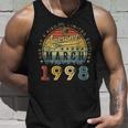 Awesome Since March 1998 25 Years Old Gifts 25Th Birthday Unisex Tank Top Gifts for Him