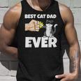 Best Cat Dad Ever I Cat Father Kitten Fist Bump Tank Top Gifts for Him
